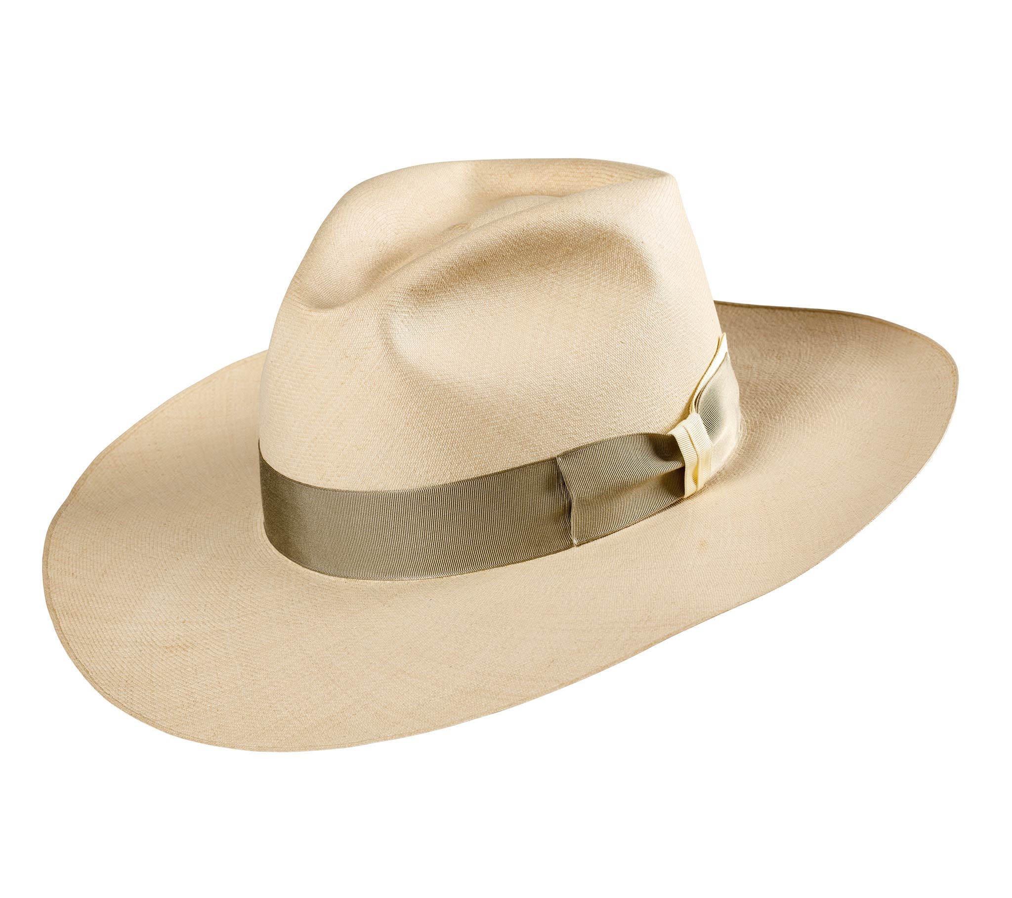 Wide brimmed Three Point Dress Panama Hat